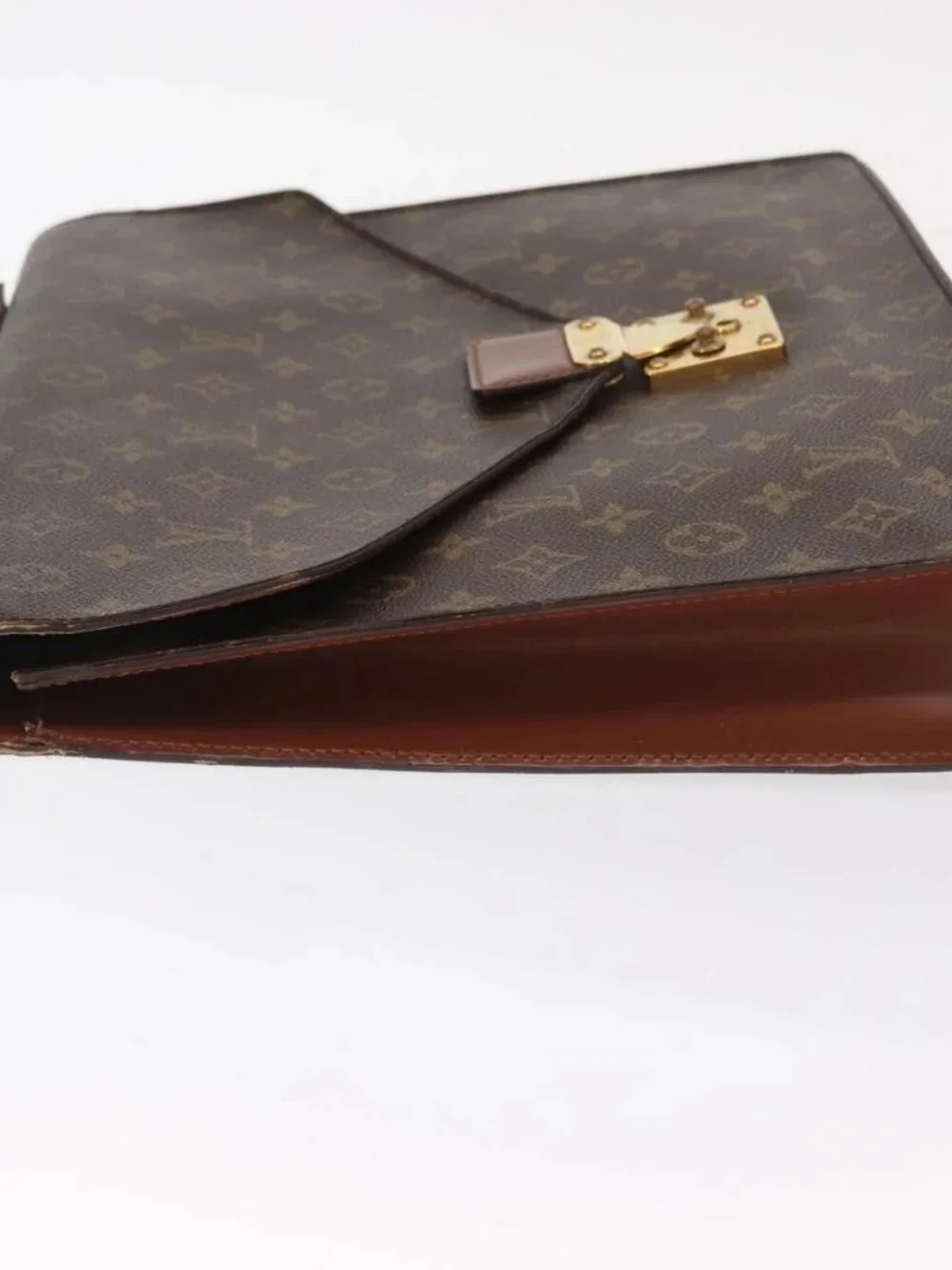 LOUIS VUITTON Monogram Porte Documents Bandouliere Bag M53338 LV Auth ka1231